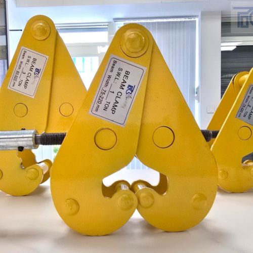 TIG啟思工業 鋼軌夾 工字鐵夾 安全母索 鋼軌夾鉗 鋼結構安全夾 C型夾/使用於 鏈條吊車 手拉吊車 小金鋼