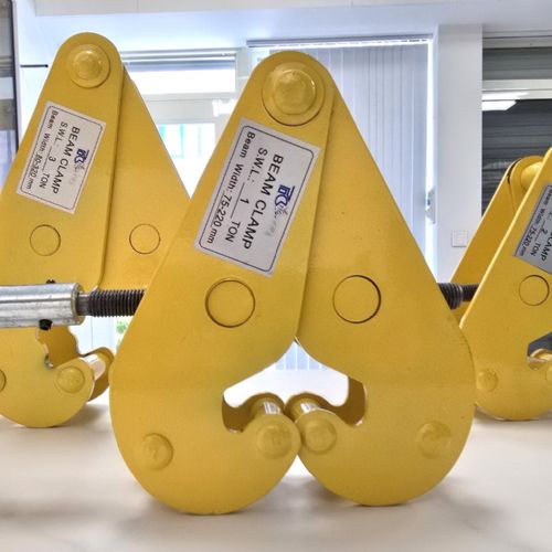TIG啟思工業 鋼軌夾鉗 工字鐵鋼夾 鋼軌夾持器 軌道夾持器 鋼軌夾鉗夾具 /使用於 鏈條吊車 手拉吊車 小金鋼