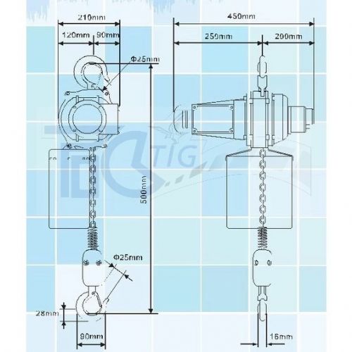 TIG 啟思工業 :鏈條吊車/500 1000kg吊車/模具吊車/小金剛/ 吊車/電動吊車/單相220V 110V 電壓