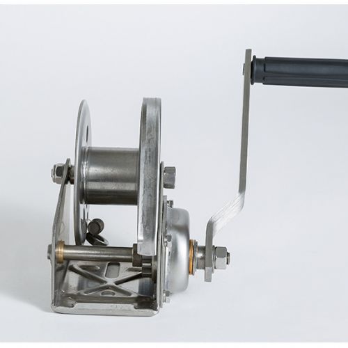 TIG啟思工業 白鐵捲揚機 (自動剎車) 不鏽鋼手搖捲揚機 手動捲揚機 另售 拖板車/升降台車/堆高機/