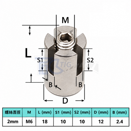 304十字固定器 鋼索十字扣(M2~M8)
