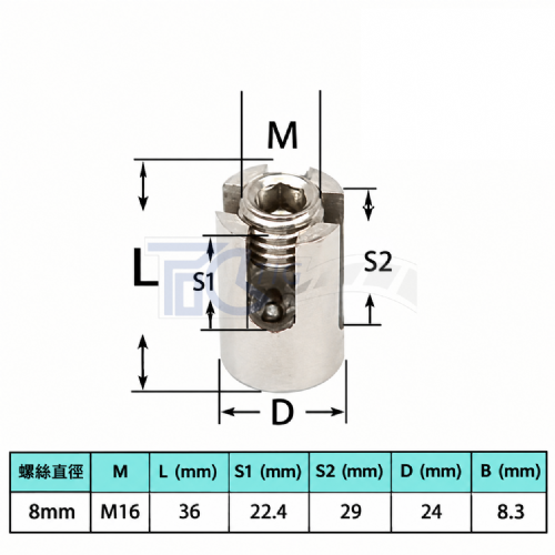 304十字固定器 鋼索十字扣(M2~M8)