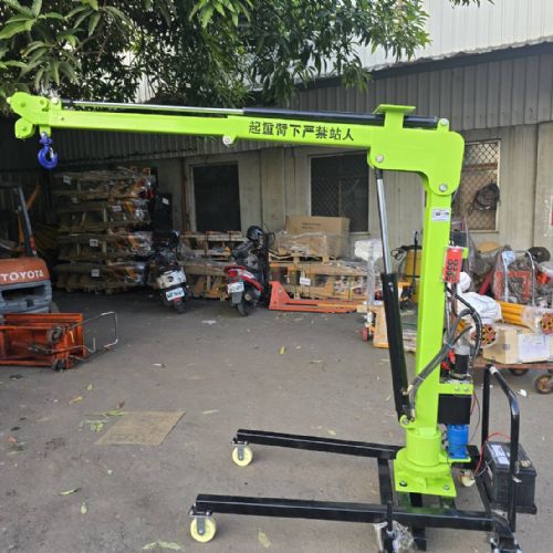 【TIG 啟思工業】:500KG手推式電動吊架/電動旋臂/車用吊架/附無線遙控/移動小吊機/吊架/車用吊架