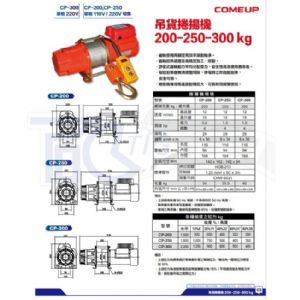 川方牌捲揚機200KG 250kg 夾牆架