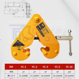 TIG啟思工業 鋼軌夾 工字鐵夾 安全母索 鋼軌夾鉗 鋼結構安全夾 C型夾/使用於 鏈條吊車 手拉吊車 小金鋼