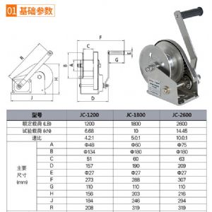 TIG啟思工業 白鐵捲揚機 (自動剎車) 不鏽鋼手搖捲揚機 手動捲揚機 另售 拖板車/升降台車/堆高機/