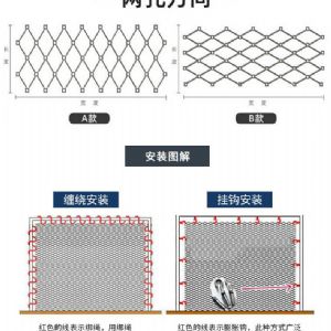 TIG啟思工業 不銹鋼索網/鋼索網/植生網/欄杆護網/鋼索菱形網/不銹鋼鎖扣/護欄鋼索網/